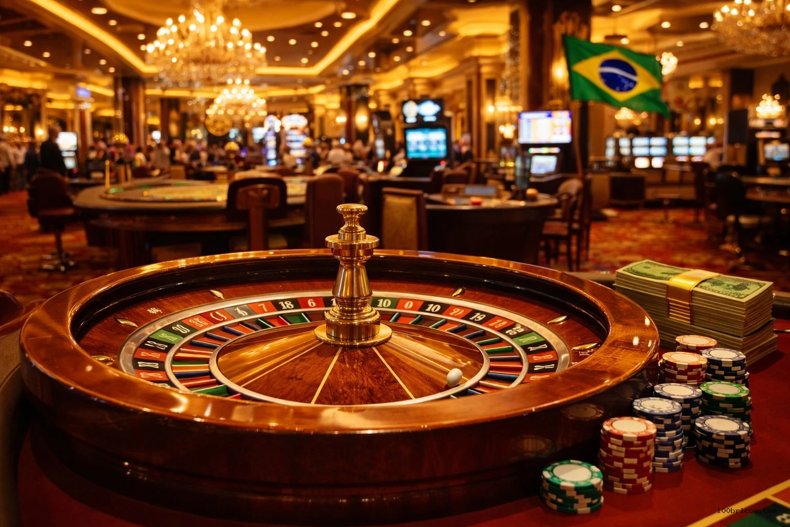 Cassino ao vivo da 100Brl.com com dealers reais