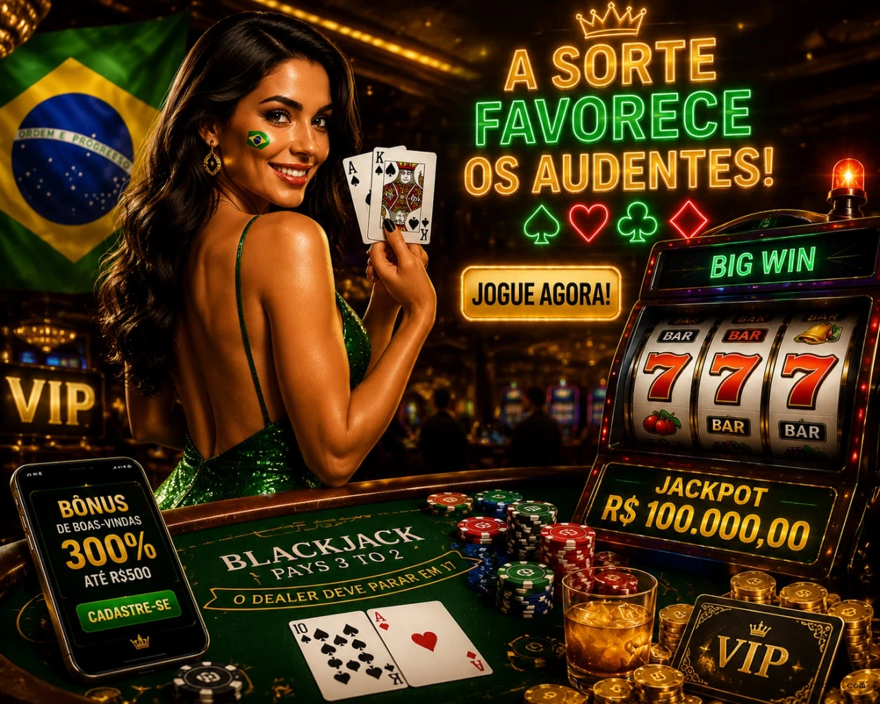 Slots online da 100Brl.com com jackpots progressivos